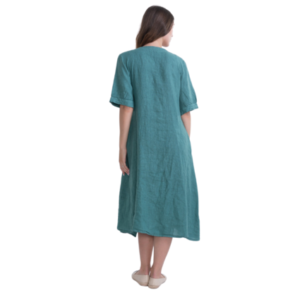 VERA MAY ITALIAN LINEN AGATA DRESS 6077