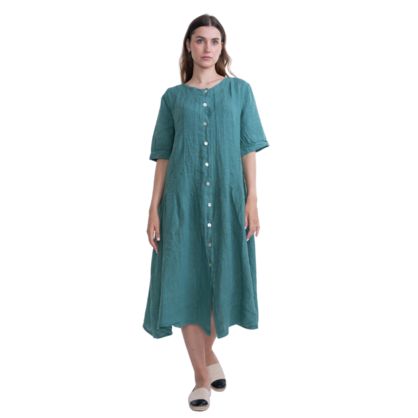 VERA MAY ITALIAN LINEN AGATA DRESS 6077