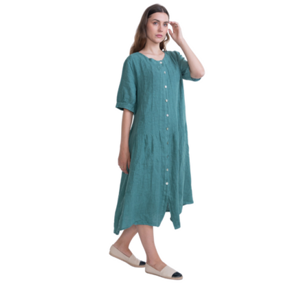 VERA MAY ITALIAN LINEN AGATA DRESS 6077