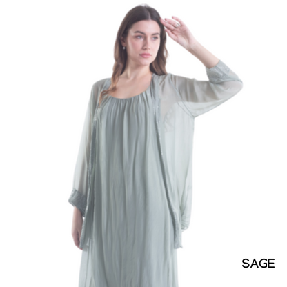 ITALIAN SILK CARDIGAN