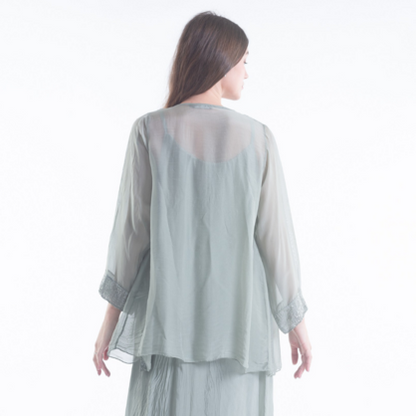ITALIAN SILK CARDIGAN