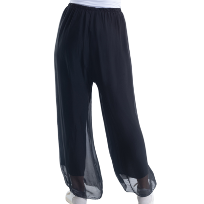 VERA MAY BLACK ITALIAN SILK PANT 6111