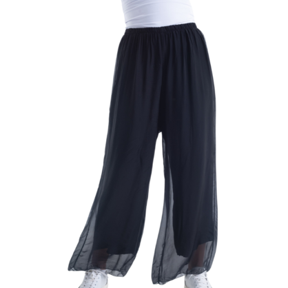 VERA MAY BLACK ITALIAN SILK PANT 6111