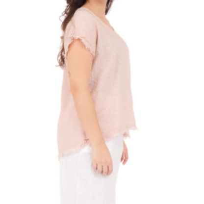 6121 CIPRIA ITALIAN LINEN TOP