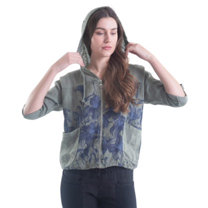 6197 SAGE ITALIAN LINEN TOP