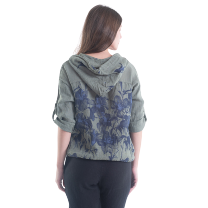 6197 SAGE ITALIAN LINEN TOP