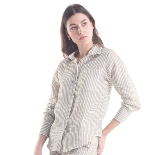 VERA MAY FRENCH LINEN CAMELO SHIRT 6200
