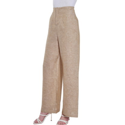 VERA MAY FRENCH LINEN CAMEL PANT 6202