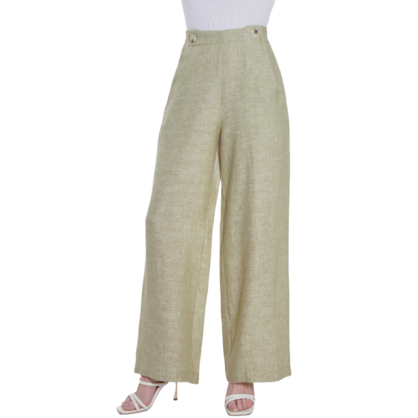 VERA MAY FRENCH LINEN SAGE PANT 6204