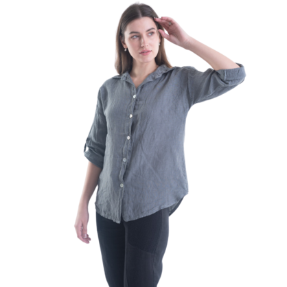 6207 VERA MAY TOPO ITALIAN LINEN TOP
