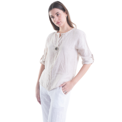 6209 SABBIA ITALIAN LINEN TOP