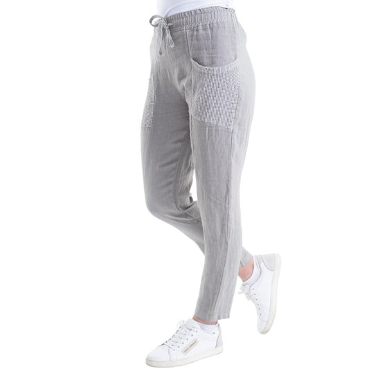 VERA MAY ITALIAN LINEN PANT FANGO 6211