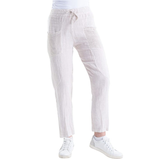 VERA MAY ITALIAN LINEN PANT SABBIA 6211