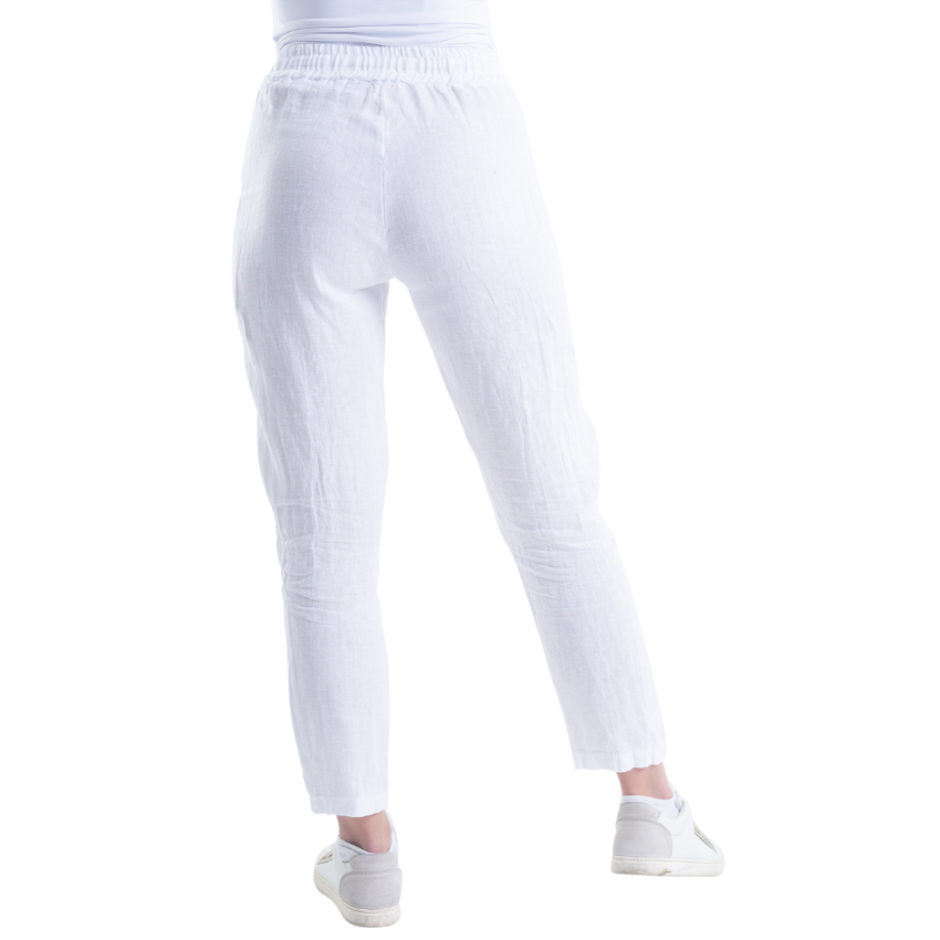 VERA MAY ITALIAN LINEN PANT WHITE 6211