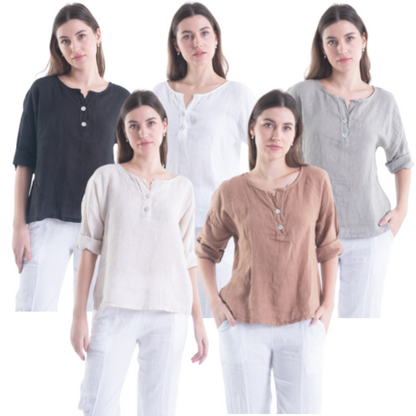 ITALIAN LINEN TOP