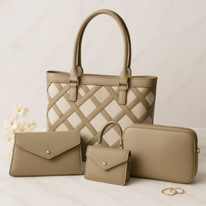 VERA MAY HAYMAN KHAKI VEGAN FASHION HANDBAG