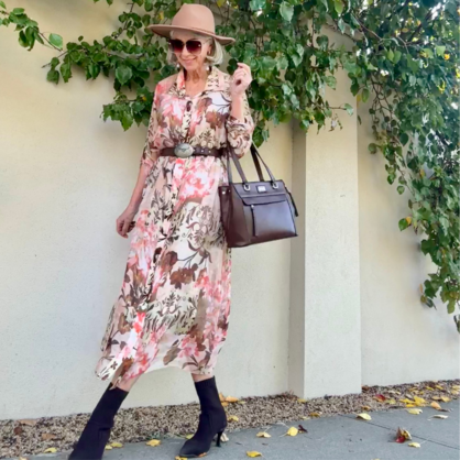 VERA MAY BEIGE ITALIAN SILK DRESS 2926K