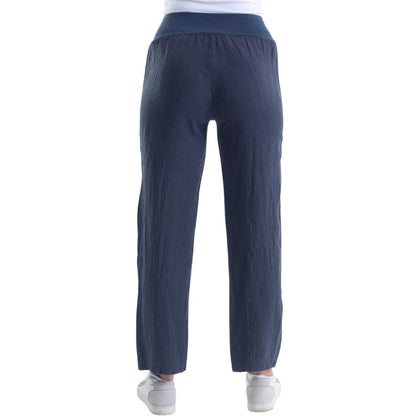 VERA MAY ITALIAN LINEN PANT NAVY 6218