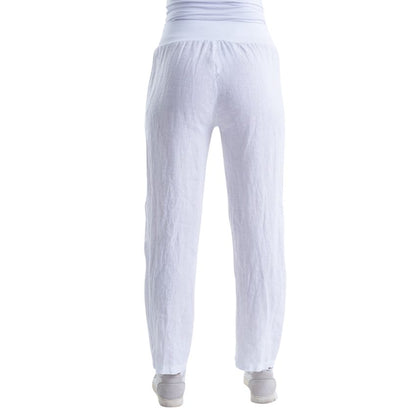 VERA MAY ITALIAN LINEN PANT WHITE 6218