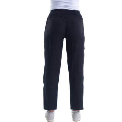 VERA MAY ITALIAN LINEN PANT BLACK 6218