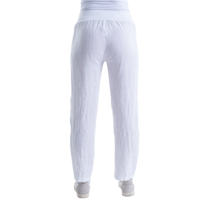 VERA MAY ITALIAN LINEN PANT WHITE 6218