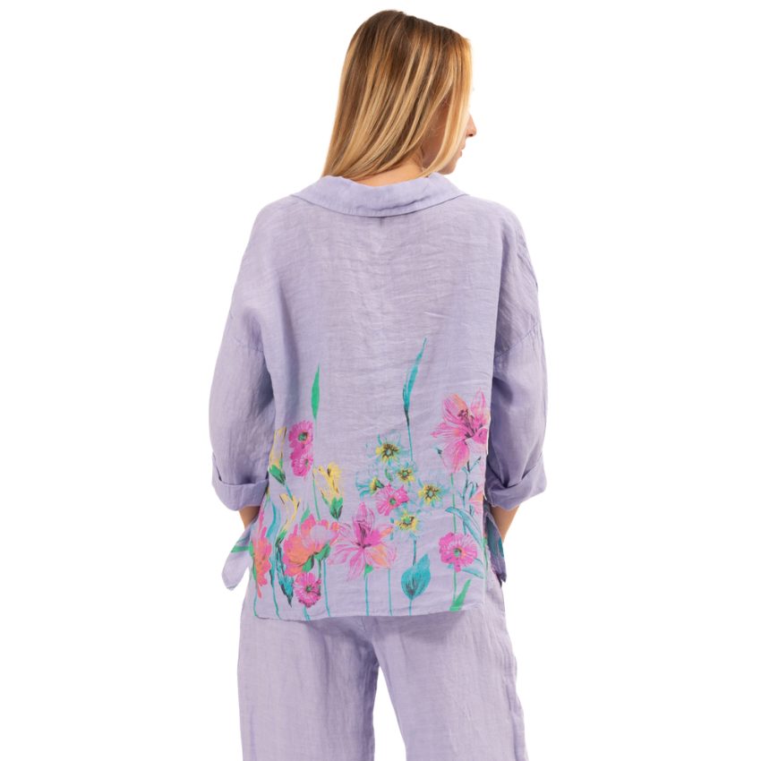 6232 Lilac Vera May Italian Linen Top