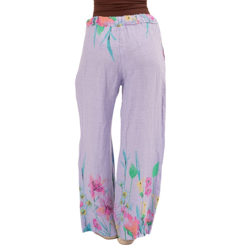 6233 Lilac Vera May Italian Linen Pant