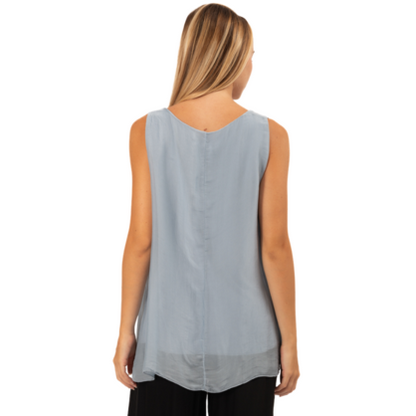 VERA MAY JEANS ITALIAN SILK TOP 6274