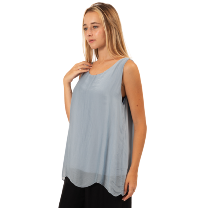 VERA MAY JEANS ITALIAN SILK TOP 6274