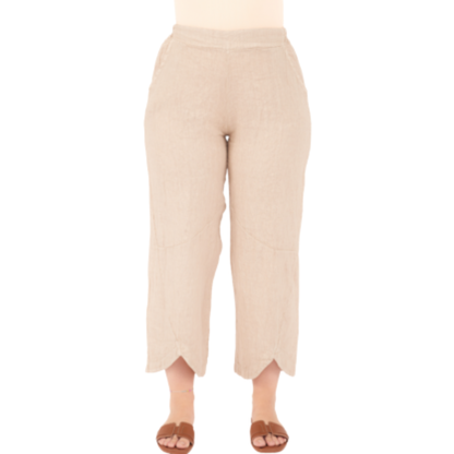 Vera May Italian Linen Ecru Pant 6725