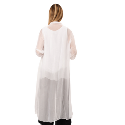 VERA MAY WHITE ITALIAN SILK TOP 6275