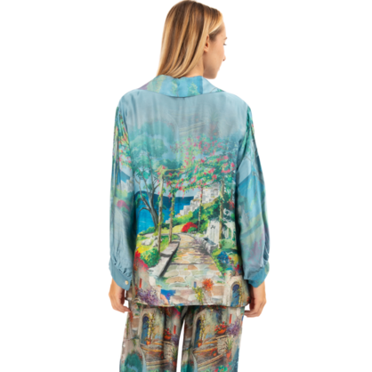 VERA MAY ITALIAN BLUE VISCOSE TOP 6282