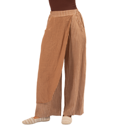 6307 Macchiato Vera May Italian Linen Pants