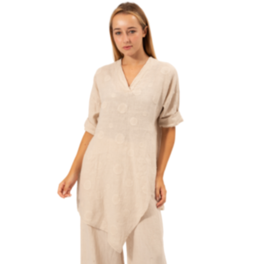 6308 SABBIA ITALIAN LINEN TOP
