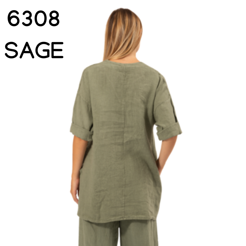 ITALIAN LINEN TOP