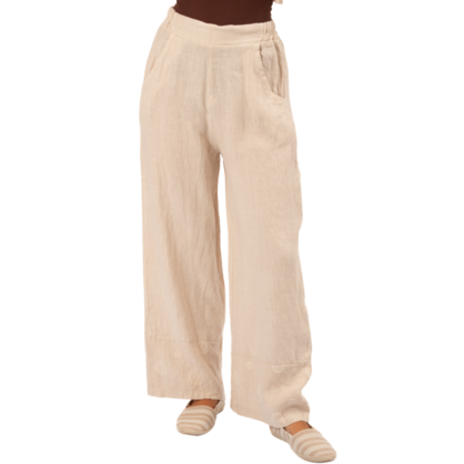 Vera May Italian Linen Sabbia Pant 6309