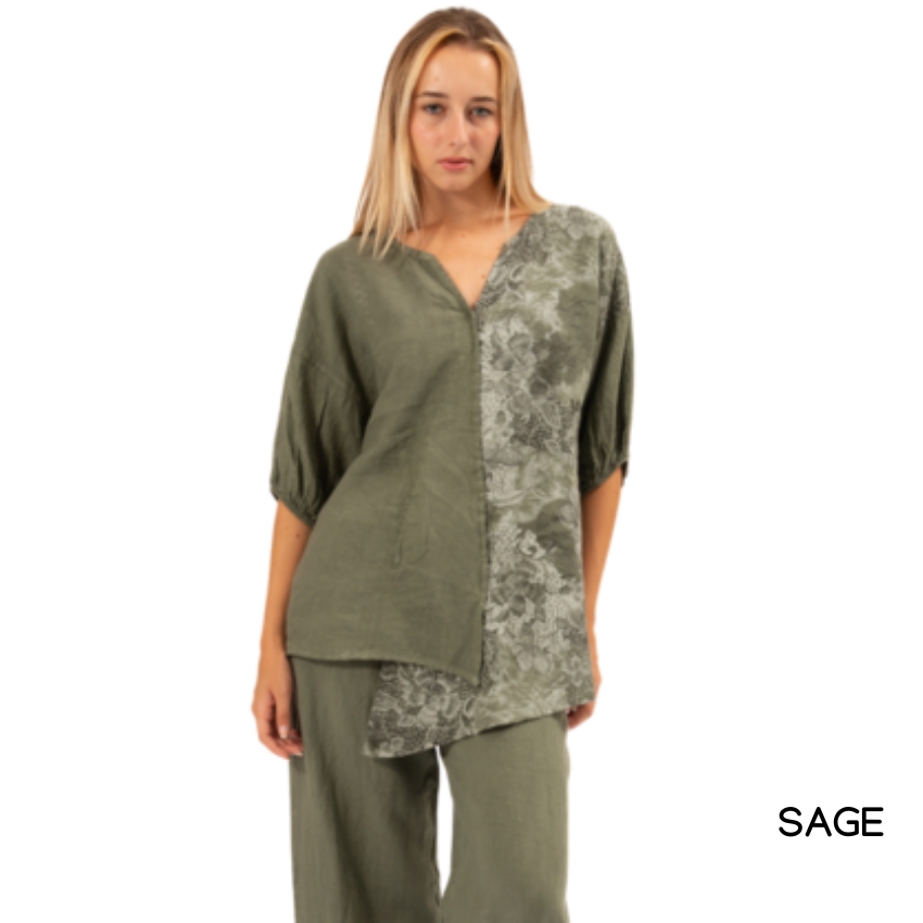 ITALIAN LINEN TOP