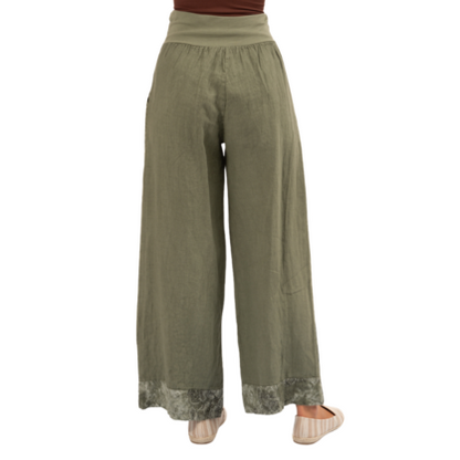 6316 Sage Vera May Italian Linen Pants