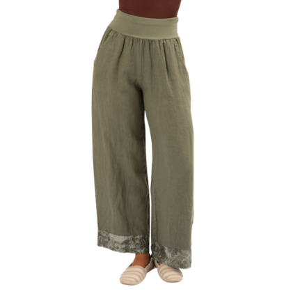 6316 Sage Vera May Italian Linen Pants