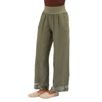 6316 Sage Vera May Italian Linen Pants