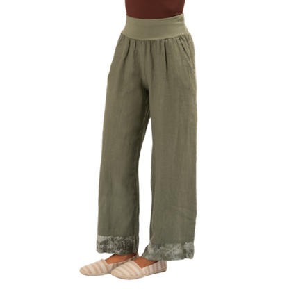6316 Sage Vera May Italian Linen Pants