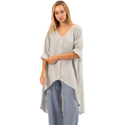 6341 PERLA ITALIAN LINEN TOP