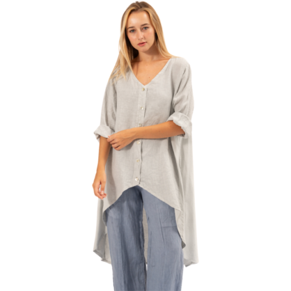 6341 PERLA ITALIAN LINEN TOP