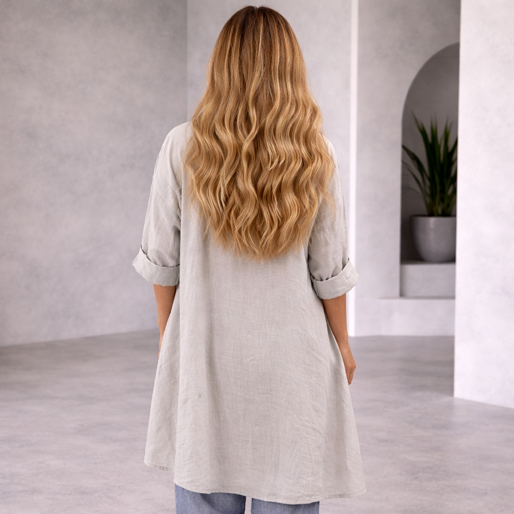 6341 PERLA ITALIAN LINEN TOP