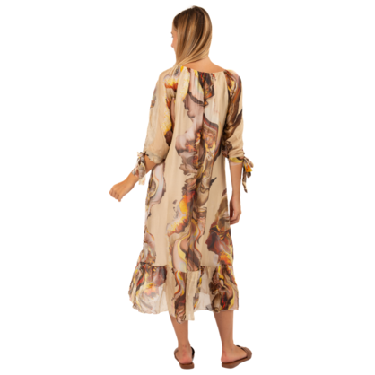 VERA MAY BEIGE ITALIAN SILK DRESS 63441