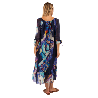VERA MAY BLUE ITALIAN SILK DRESS 63441