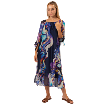 VERA MAY BLUE ITALIAN SILK DRESS 63441