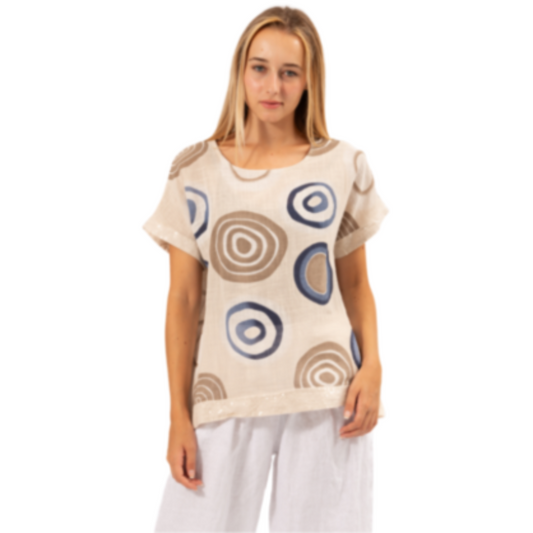 6353 BEIGE ITALIAN COTTON TOP