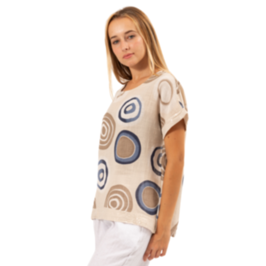 6353 BEIGE ITALIAN COTTON TOP