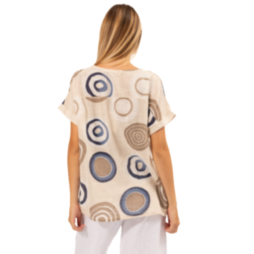 6353 BEIGE ITALIAN COTTON TOP